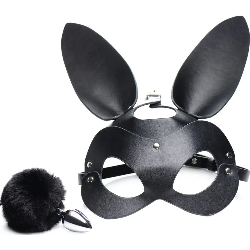 Tailz Bunny Anal Plug And Mask Set