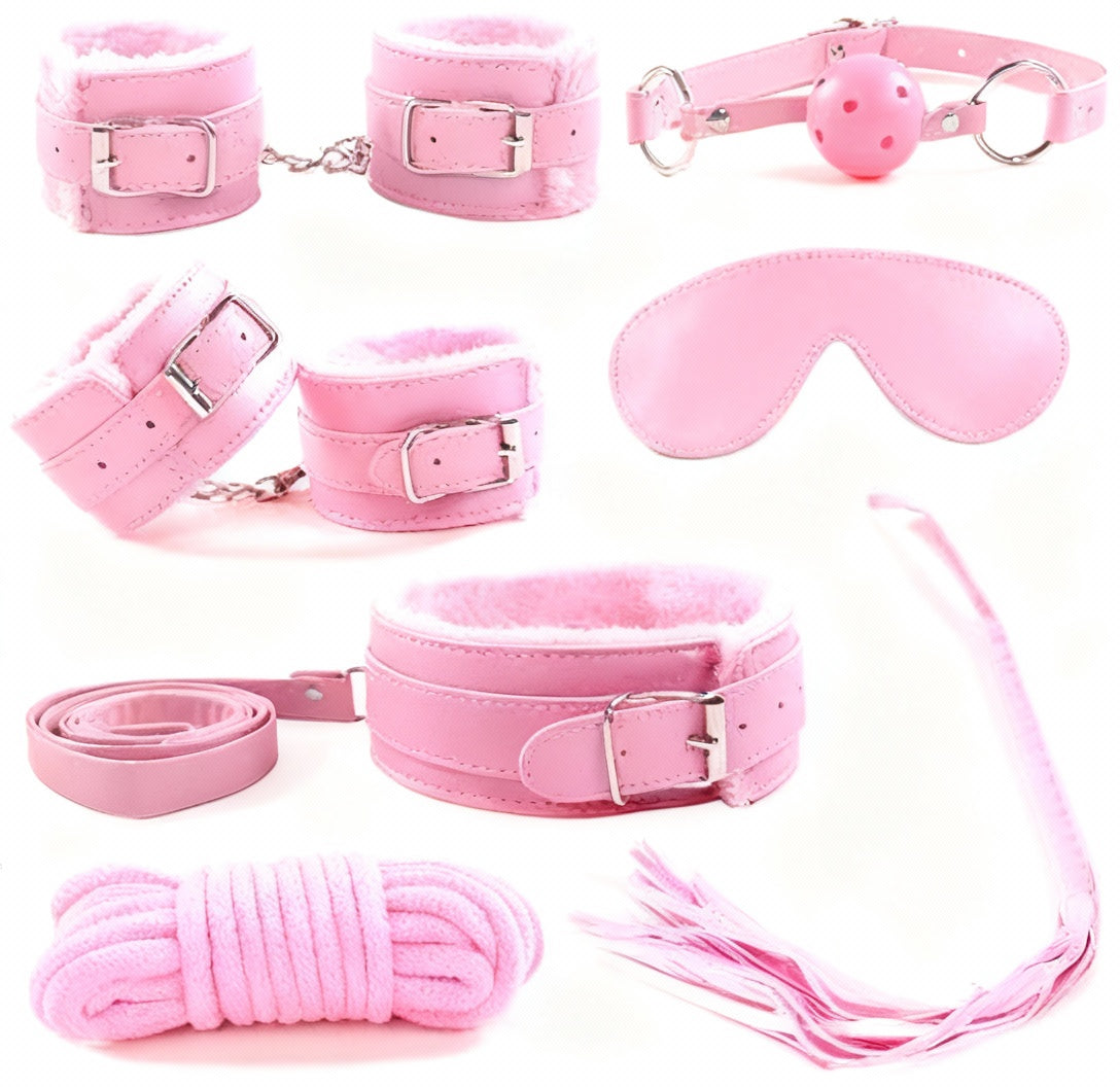 Plush 7-Piece Couples Bondage Set