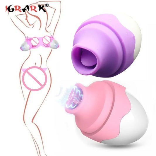 SELLING FAST 🔥 Vibrating Tongue Massager (Egg-Shaped Suction & Vibe Toy)