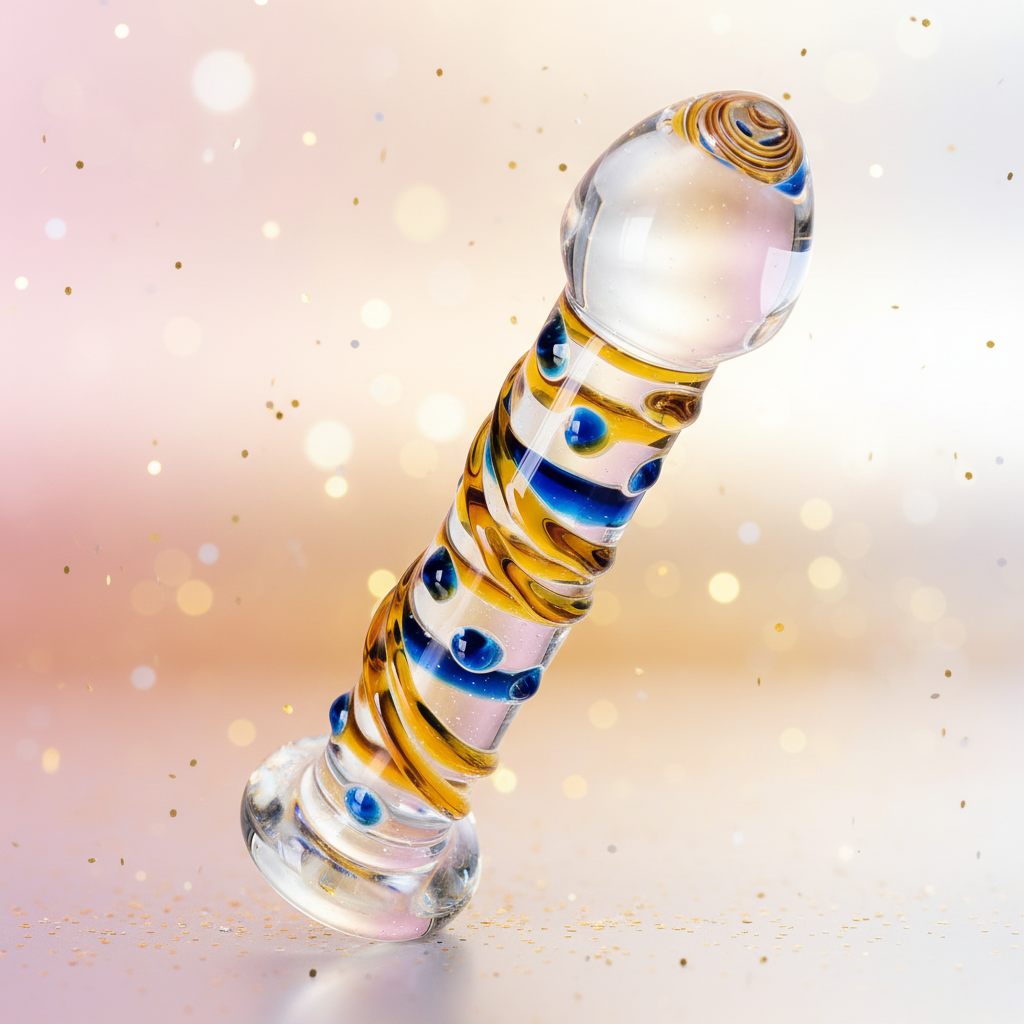 Sexus Glass Dildo – Yellow (17.2cm)