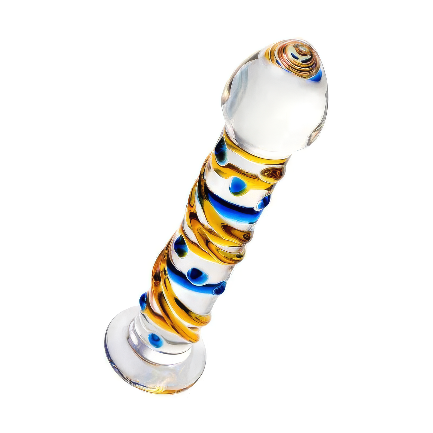 Sexus Glass Dildo – Yellow (17.2cm)