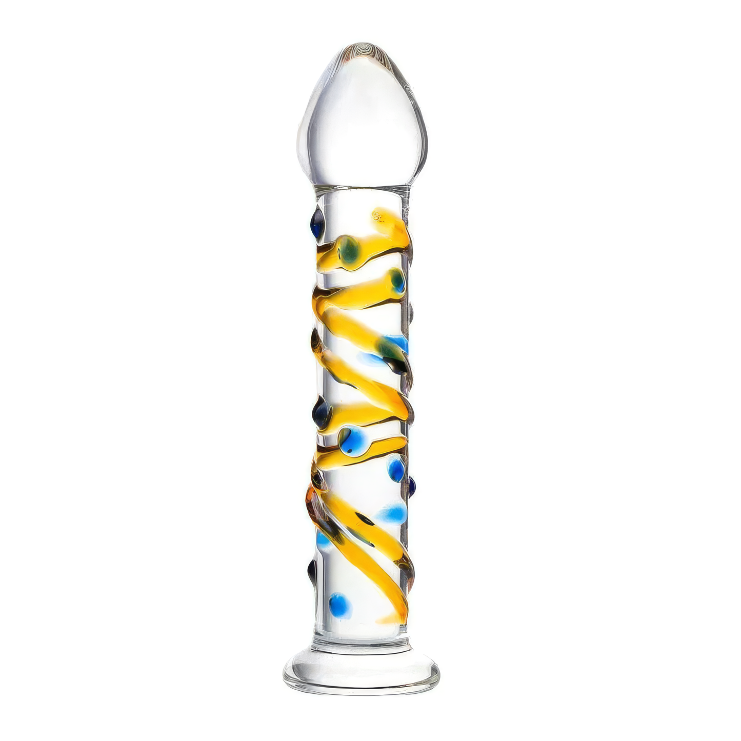 Sexus Glass Dildo – Yellow (17.2cm)