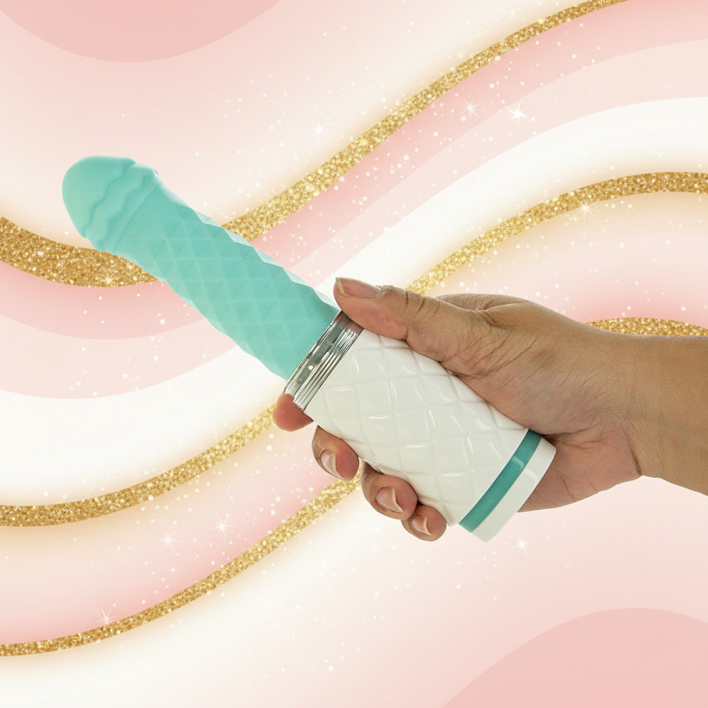 Pillow Talk Feisty Thrusting Vibrator Teal