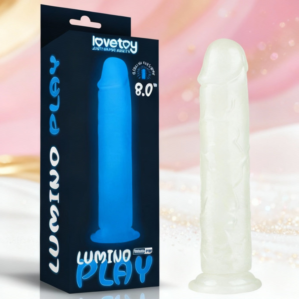 Lumino Play Dildo 8in – Glow-in-the-Dark Fun!