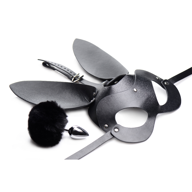 Tailz Bunny Anal Plug And Mask Set